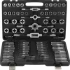 VEVOR Tap and Die Set, 110-Piece Include Metric Size M2 to M18, Bearing Steel Taps and Dies, Essential Threading Tool for Cutting External Internal Threads, with Complete Accessories and Storage Case