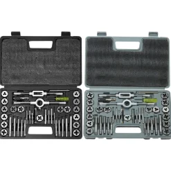 VEVOR Tap and Die Set, 80-Piece Metric and SAE Standard, Bearing Steel Taps and Dies, Essential Threading Tool for Cutting External Internal Threads, with Complete Accessories and Storage Case
