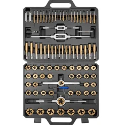 VEVOR Tap and Die Set, 86-Piece Metric and SAE Sizes M3 to M12, #4 to 5/8