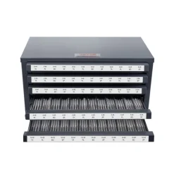 VEVOR Tap Dispenser Cabinet, Five-Drawer Tap Organizer Cabinet for #2-56-#12-28 Steel Tap Dispenser Organizer Cabinet with Labels, 60-Compartment Stackable Tap Cabinet for Tap Storage