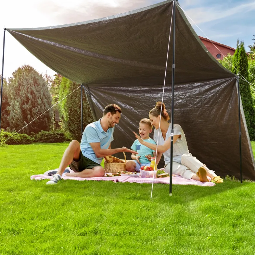 VEVOR Tarp Heavy Duty Waterproof 20x30 ft, Plastic Poly Tarp Cover 10 Mil, Multi Purpose Tear UV and Temperature Resistant Outdoor Tarpaulin with High Durability Reinforced Grommets (Silver/Brown)
