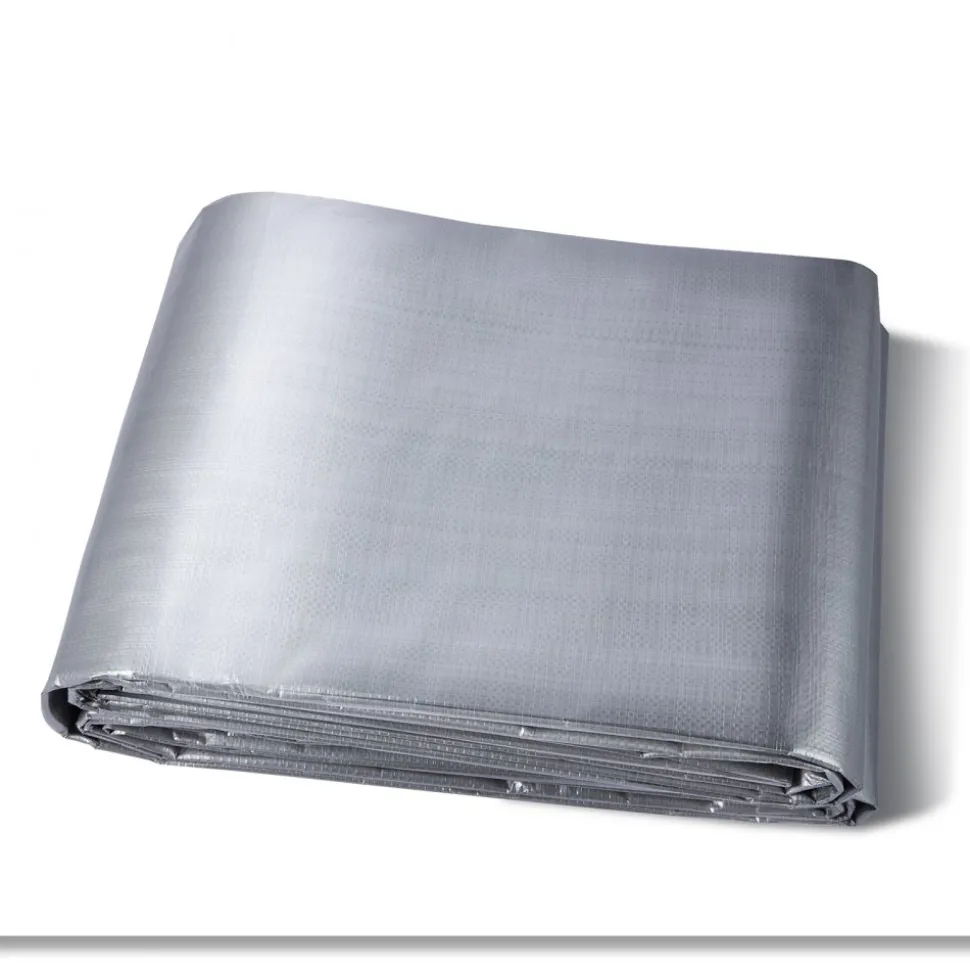 VEVOR Tarp Waterproof 16x20 ft, Plastic Poly Tarp Cover 10 Mil, Multi Purpose Tear UV and Temperature Resistant Outdoor Tarpaulin with High Durability Reinforced Grommets (Silver/Brown)