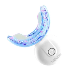 VEVOR Teeth Whitening Kit with LED Light, 32 LED Accelerator Lights, Whitening Strips, Pens and Gel Syringes, U-Shaped Tray, Wireless Portable Kit Fast and Effectively Removes Stubborn Stains