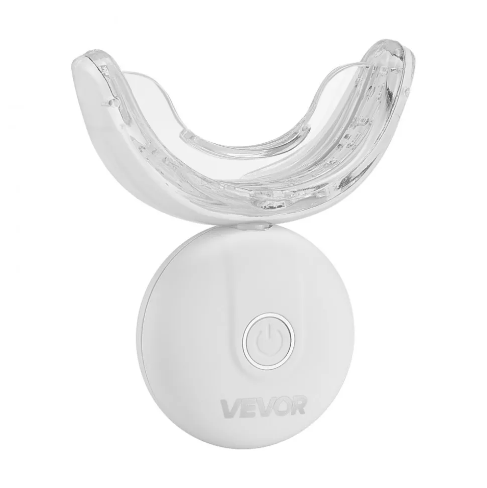 VEVOR Teeth Whitening Kit with LED Light, 32 LED Accelerator Lights, Whitening Gel Syringe, Desensitizing Gel, and U-Shaped Tray, Wireless Portable Kit Fast and Effectively Removes Stubborn Stains