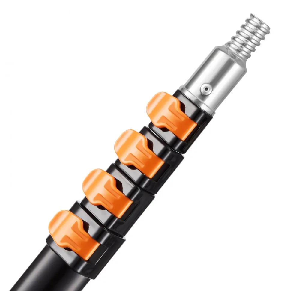 VEVOR Telescopic Extension Pole, 4.66-19 FT Multi-Purpose Extendable Pole, Sturdy Aluminum Alloy Paint Pole Extension with Flip-Lock Design, High Reach Roller Stick for Painting, Dusting and Cleaning