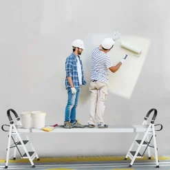VEVOR Telescoping Aluminum Work Plank, 9-15 Feet 500lbs Capacity, 12.5 inch Width Aluminum Scaffold Plank,Extension Staging Plank with Skid-Proof Platform Scaffold Ladder Accessory