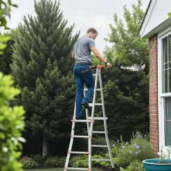 VEVOR Telescoping Ladder A Frame, 13 FT Compact Aluminum Extension Ladder, Multi-Function Portable Collapsible RV Ladder, Telescopic Ladder for Homework Stairs Indoor Outdoor Roof, 330lb Load
