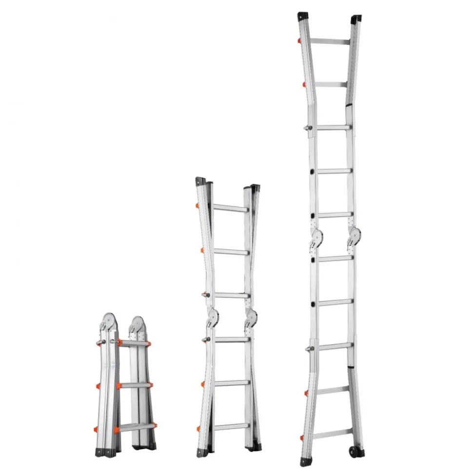 VEVOR Telescoping Ladder A Frame, 11 FT Compact Aluminum Extension Ladder, Multi-Function Portable Collapsible RV Ladder, Telescopic Ladder for Homework Stairs Indoor Outdoor Roof, 330lb Load