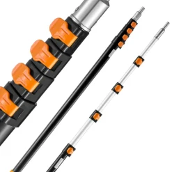 VEVOR Telescoping Pole, 6 to 24 FT Pole, Extension Multi-Purpose Pole, Sturdy Aluminum Alloy Paint Extendable Pole with Flip-Lock Design, Telescopic Pole for Painting, Dusting and Cleaning