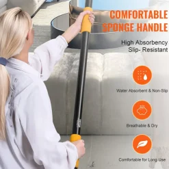 VEVOR Telescoping Pole, 7 to 30 FT Pole, Extension Multi-Purpose Pole, Sturdy Aluminum Alloy Paint Extendable Pole with Flip-Lock Design, Telescopic Pole for Painting, Dusting and Cleaning