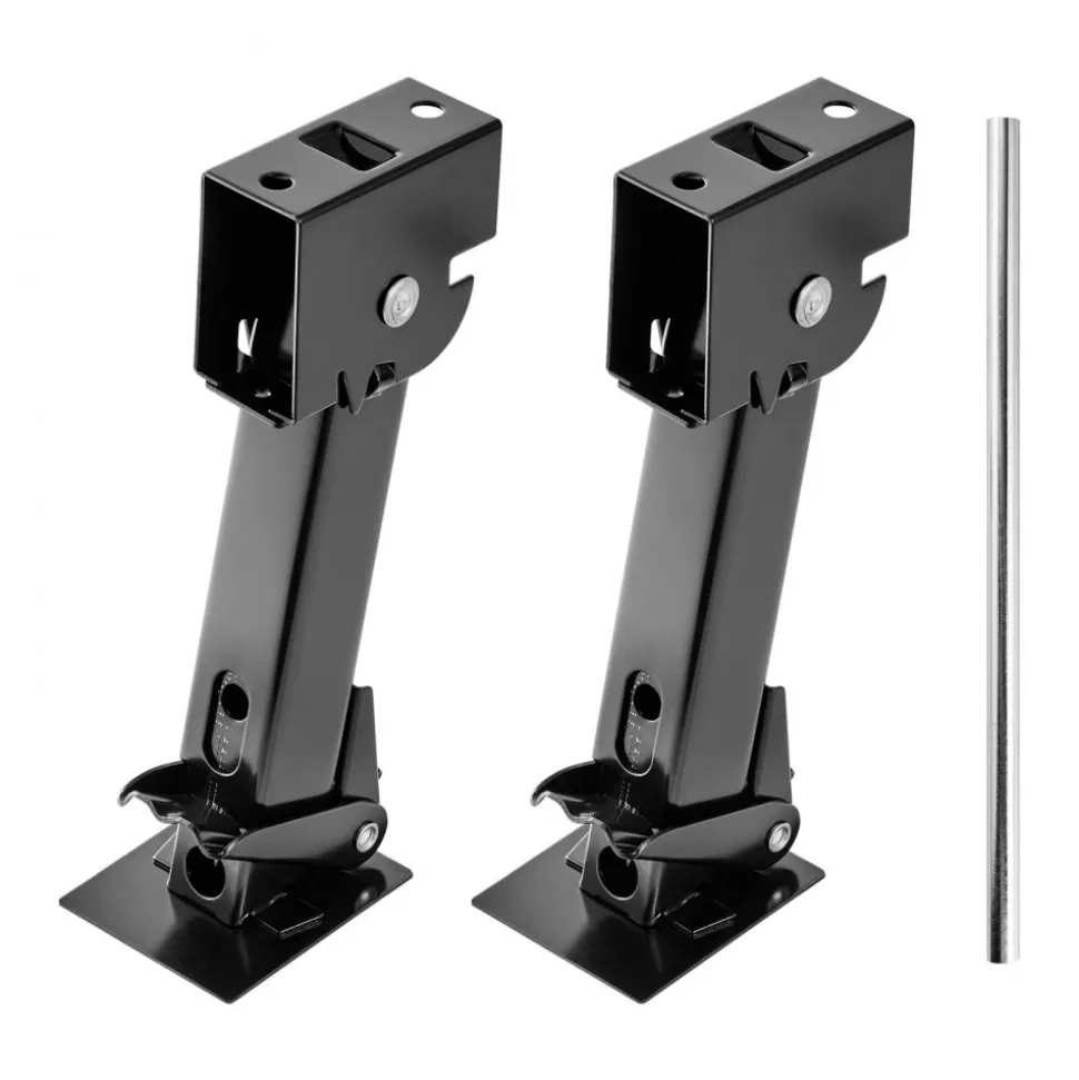 VEVOR Telescoping Stabilizer Jack, 2PCS Telescoping Folding Trailer Jack, Trailer Swing Down Stabilizer Jack for RV Trailer, Supports 1000lbs Capacity Each, Adjustable from 11.7 inch to 18.2 inch