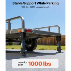 VEVOR Telescoping Stabilizer Jack, 2PCS Telescoping Folding Trailer Jack, Trailer Swing Down Stabilizer Jack for RV Trailer, Supports 1000lbs Capacity Each, Adjustable from 11.7 inch to 18.2 inch