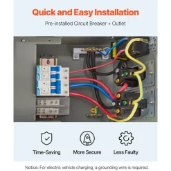 VEVOR Temporary Power Outlet Panel, 20 30 50 Amp, RV EV Electrical Outlet Panel, with NEMA 50 Amp NEMA 30 Amp GFCI 20 Amp Receptacle Installed, Pre-Wired IP54 Weatherproof Box, for RV Camper Motorhome