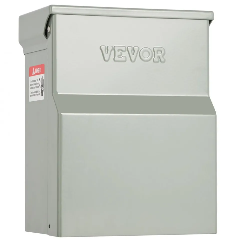VEVOR Temporary Power Outlet Panel, 20 50 Amp, RV EV Electrical Outlet Panel with NEMA 50 Amp GFCI 20 Amp Receptacle Installed, Pre-Wired IP54 Weatherproof Box, for RV Camper Car Travel Motorhome