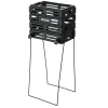 VEVOR Tennis Ball Hopper, Holds 80 Tennis Balls, Pickleball Basket Cart with Wheels for Easy Pick Up, Portable Pickleball Collection Caddy with Heavy-Duty Construction, for Training Carrying Storage