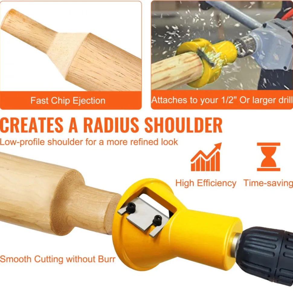 VEVOR Tenon Cutter, 1"/25.4mm & 1.5"/38mm & 2"/50.8mm, Premium Aluminum & Steel Log Furniture Cutter, with Dual Straight Blades & Button Screws Home Master Kit, Commercial Starter’s Tool for Home D