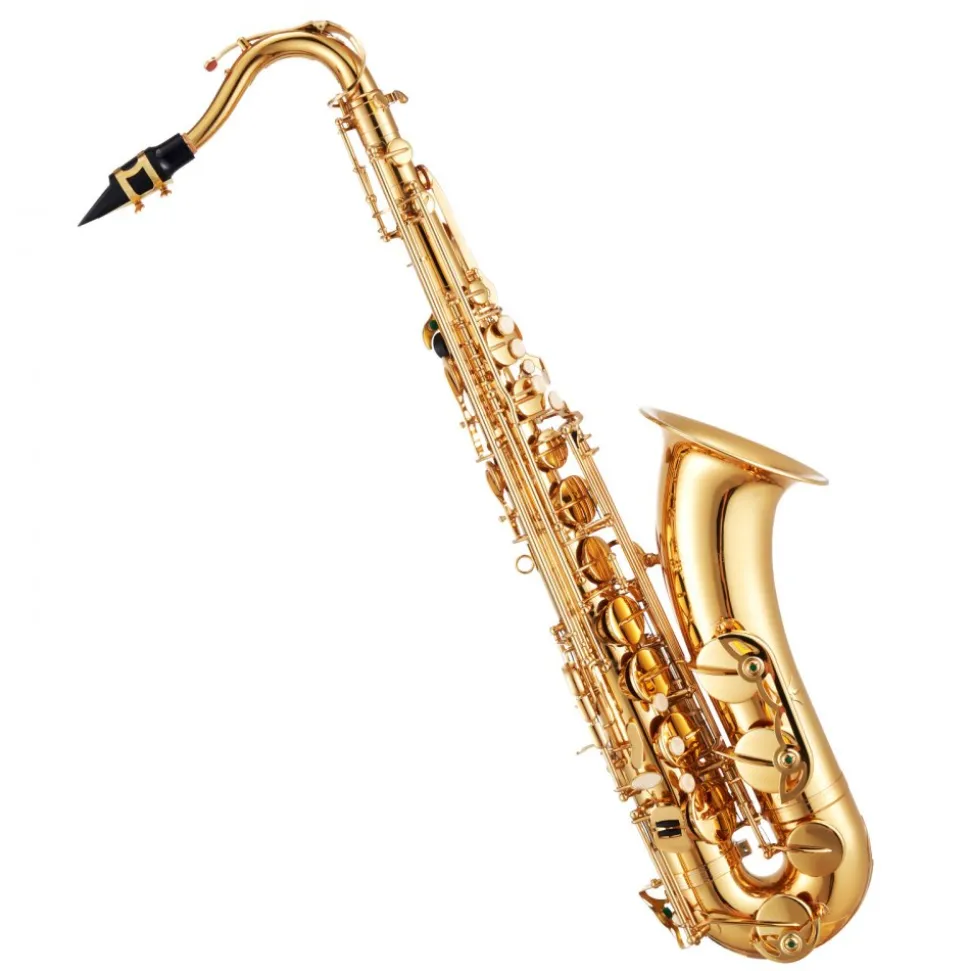 VEVOR Tenor Saxophone, B Flat, Professional Brass Saxophone Beginner Kit with Carrying Case, Mouthpiece, Straps, Cleaning Cloth, Gloves, Neck Strap, 23 Keys Tenor Sax Kit, for Beginners Students, Gold