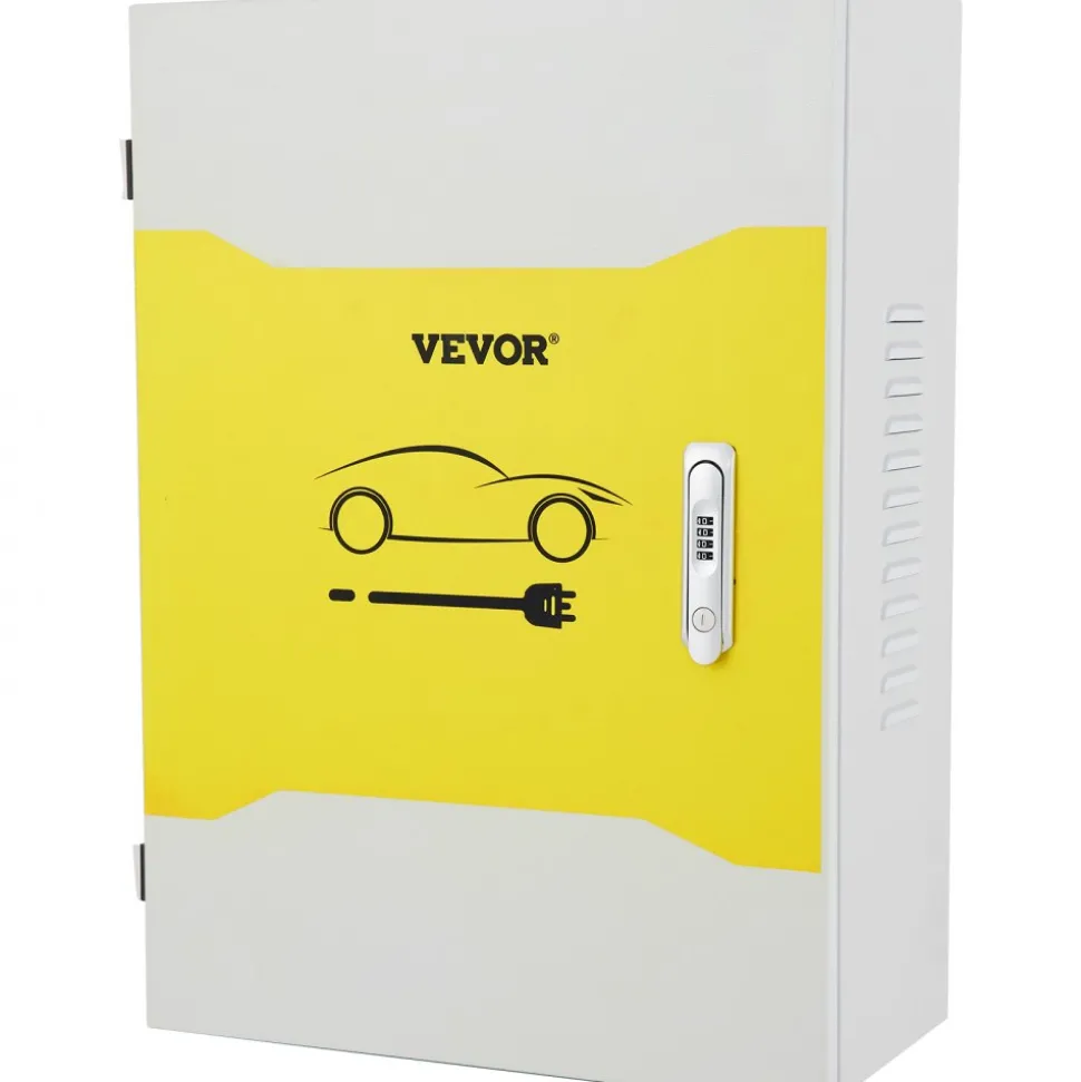 VEVOR Tesla Charger Station Box, 28'' x 20'' x 10'', Outdoor Cable Box Charging Box Cable Organizer, IP32 Waterproof Dustproof Cool Roll Steel Electrical Enclosure Box, for Tesla Wall Connector