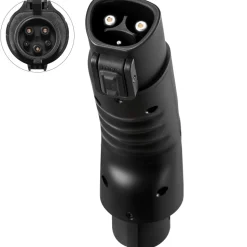 VEVOR Tesla to J1772 Charging Adapter, Max 48 Amp 240V, J1772 EVs Charger Adapter, with IP65 Storage Bag Anti-Drop Lock, for Tesla High Powered Wall Connector, Destination Charger and Mobile Connector