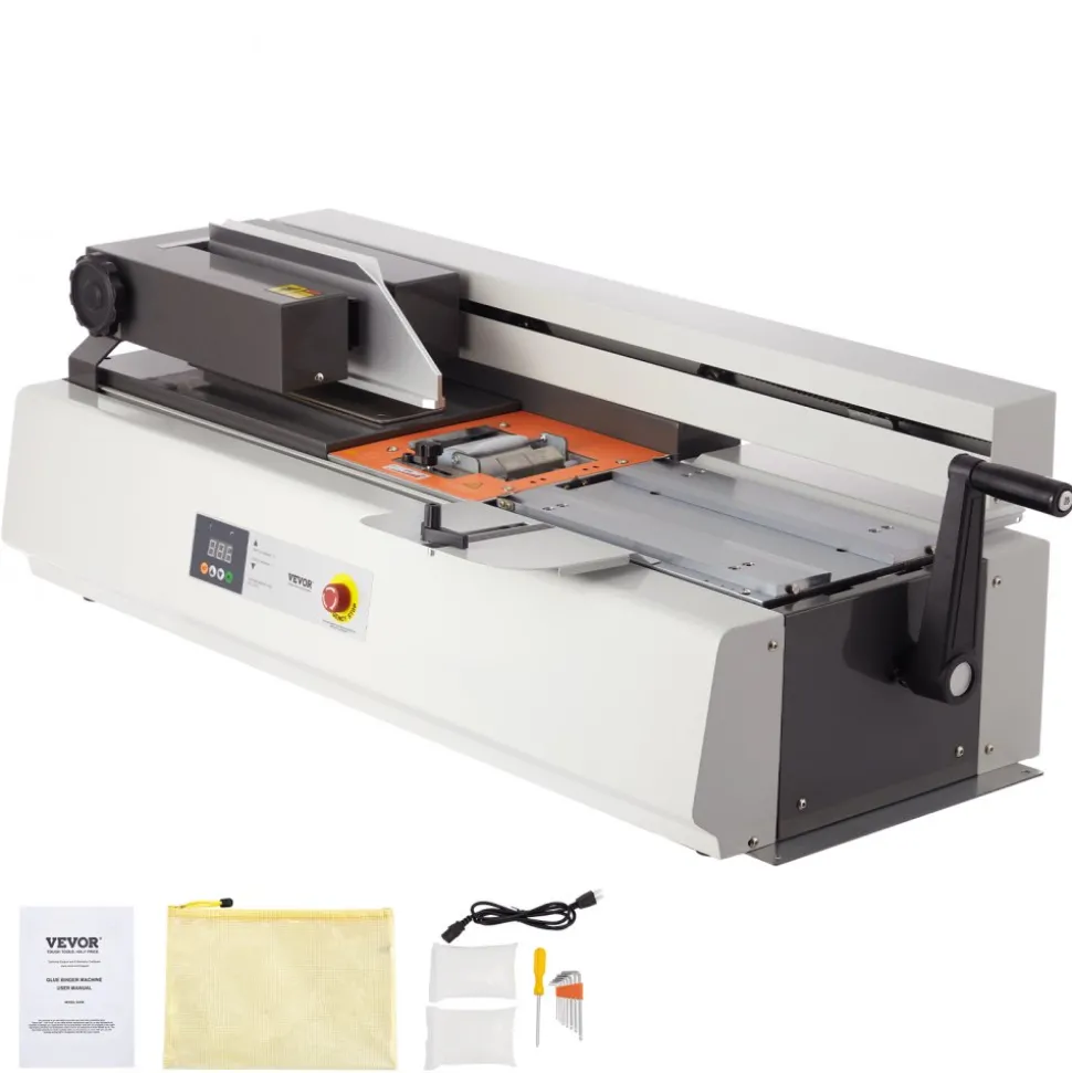VEVOR Thermal Binding Machine, 400 Sheets Capacity Hot Glue Binding Machine, Thermal Book Binder 40mm Binding Thickness A3(Short Edge)/A4/A5 Document