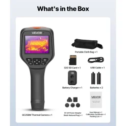VEVOR Thermal Camera, 256 x 192 IR Resolution, Handheld Thermal Imaging Camera with 2MP Visual Camera, 25HZ Refresh Rate Infrared Imager with 3.5-Inch Touch Screen, -4°F to 1022°F, WIFI Supported