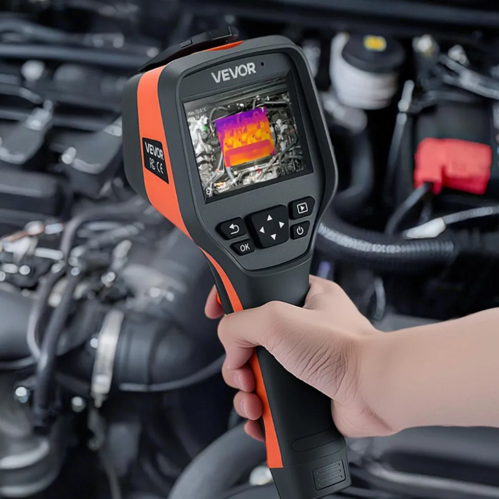 VEVOR Thermal Camera, 256 x 192 IR Resolution, Handheld Thermal Imaging Camera with 2MP Visual Camera, 25HZ Refresh Rate Infrared Imager with 3.5-Inch Touch Screen, -4°F to 1022°F, WIFI Supported