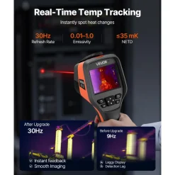 VEVOR Thermal Camera, 384 x 288 IR Resolution, Handheld Thermal Imaging Camera with 5MP Visual Camera, 30HZ Refresh Rate Infrared Imager with 3.5-Inch Touch Screen, -4°F to 1022°F, WIFI Supported