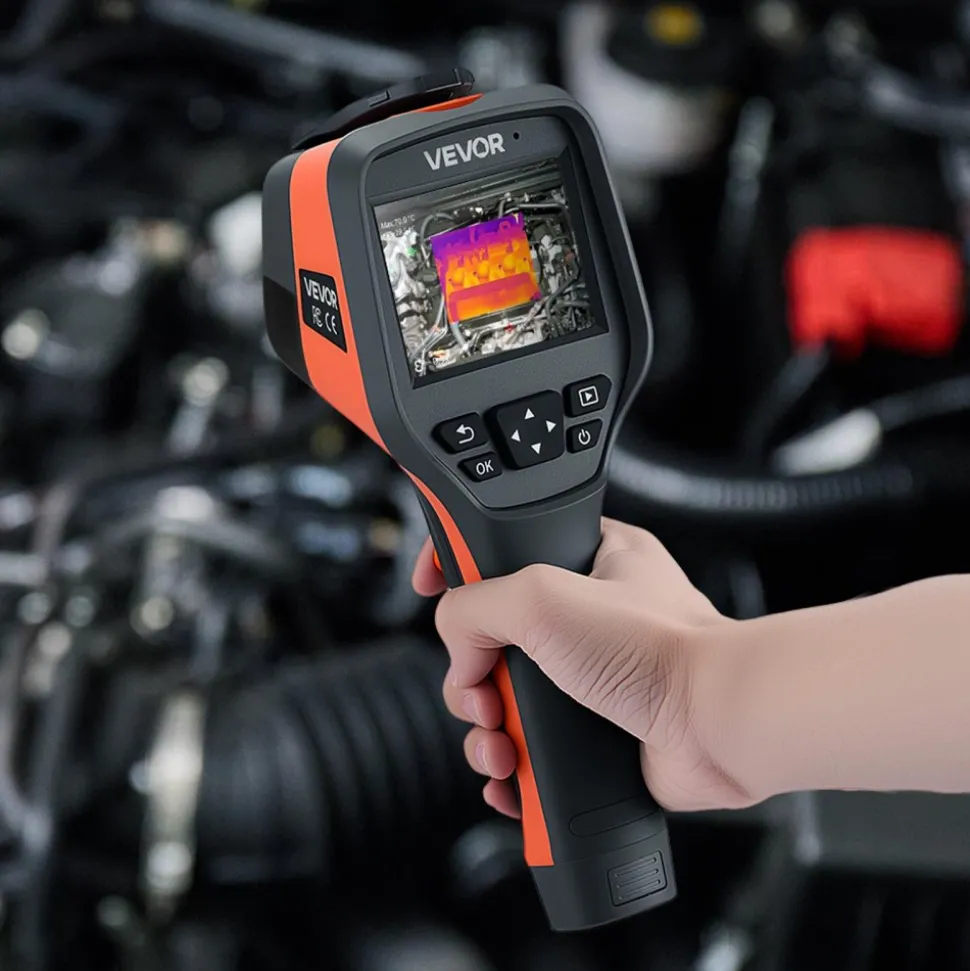 VEVOR Thermal Camera, 384 x 288 IR Resolution, Handheld Thermal Imaging Camera with 5MP Visual Camera, 30HZ Refresh Rate Infrared Imager with 3.5-Inch Touch Screen, -4°F to 1022°F, WIFI Supported