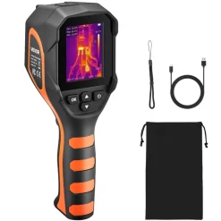 VEVOR Thermal Camera, 320 x 240 TISR Super Resolution, Thermal Imaging Camera with 2MP Visual Camera, 256 x 192 IR Resolution, 25 HZ Refresh Rate, -4°F to 1022°F, 4 Image Modes & 6 Color Palettes