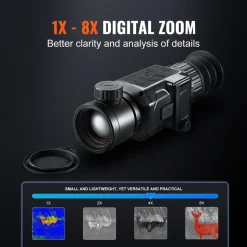 VEVOR Thermal Imager Monocular Hunting Imaging Telescope 1X -8X Zoom 0.39
