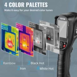 VEVOR Thermal Imaging Camera, 320 x 240 Pixels Super Resolution, 25Hz Refresh Rate Infrared Camera with -4 to 752°F Temperature Range, 32G Built-in SD Card, and Rechargeable Li-ion Battery