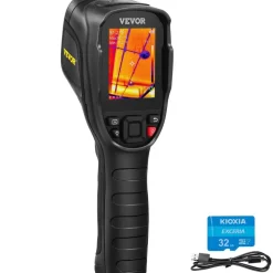 VEVOR Thermal Imaging Camera, 320 x 240 Pixels Super Resolution, 25Hz Refresh Rate Infrared Camera with -4 to 752°F Temperature Range, 32G Built-in SD Card, and Rechargeable Li-ion Battery