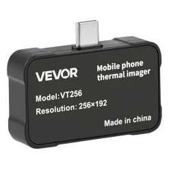 VEVOR Thermal Imaging Camera for Android, 512 x 384 TISR Super Resolution, 25HZ Refresh Rate Infrared Thermal Imager for Smartphone Tablet, 256 x 192 IR Resolution, -4°F to 1022°F & 15 Color Palettes