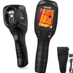 VEVOR Thermal Imaging Camera, 320 x 240 Pixels Super Resolution with 2MP Visual Camera, 25Hz Refresh Rate Infrared Camera with -4℉~1022℉ Temp, 64G SD Card and Rechargeable Li-ion Battery