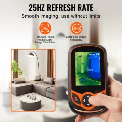 VEVOR Thermal Imaging Camera, 256 x 192 IR Resolution Pocket Infrared Thermal Imager with WiFi, 25Hz Refresh Rate Thermal Camera Pocket with 3.2