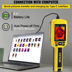 VEVOR Thermal Imaging Camera, 60x60 (3600 Pixels) IR Resolution Infrared Camera with 2.8