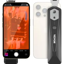 VEVOR Thermal Imaging Camera for Android & IOS, 256 x 192 IR High Resolution, Wireless Infrared Thermal Imager with WiFi & Visual Camera, 25Hz Refresh Rate Thermal Camera for Smartphone, -4°F-1022°F