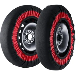 VEVOR Thickened Snow Socks for Tires, Polyester Fiber Tire Socks with Elastic Straps, Snow Traction Tire Cover for Car, SUV, Pickup and Truck (Pack of 2)-Extra Large