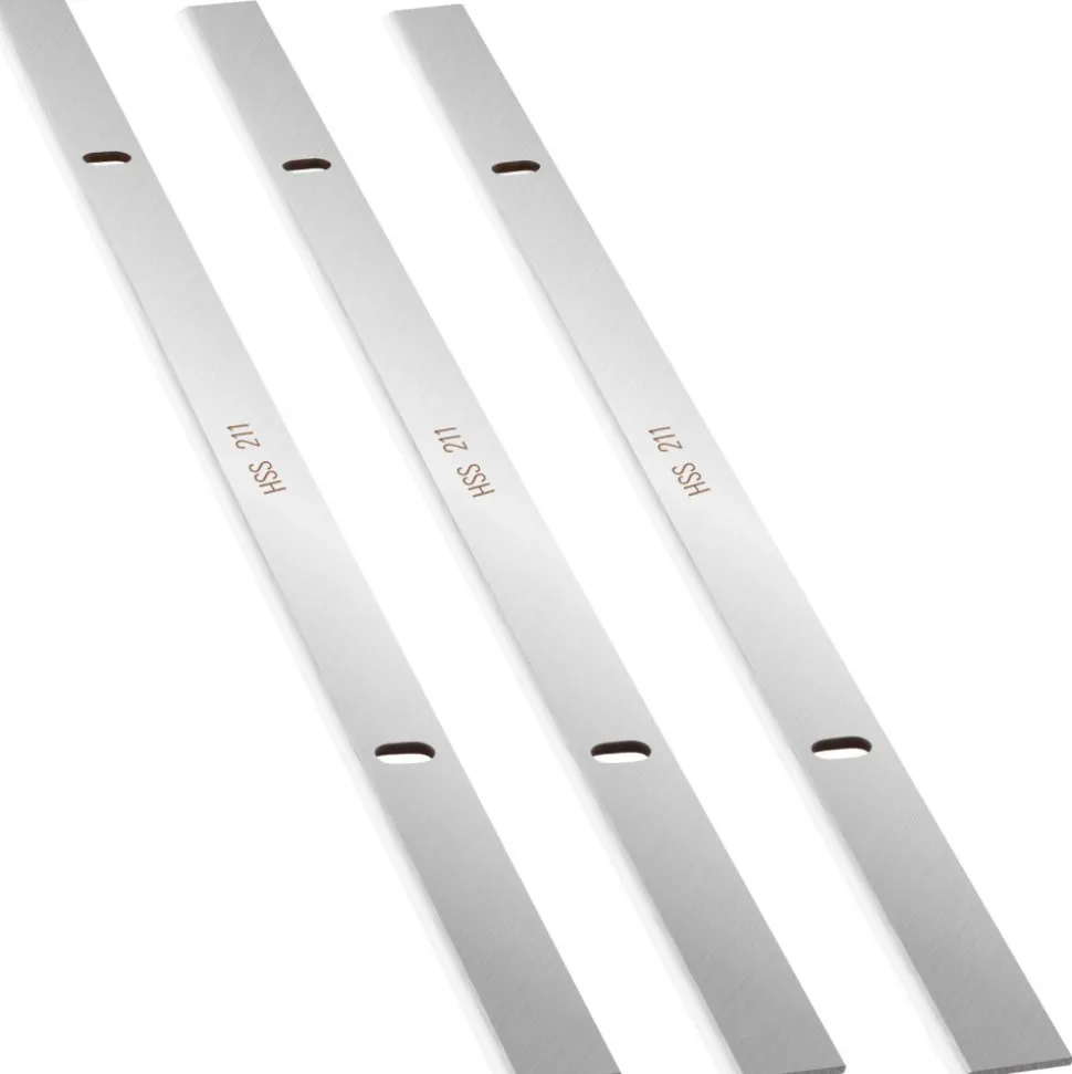 VEVOR Thickness Planer Blades, 13-inch, HSS Crafted for Durability, HRC55-60, Easy Installation with Pre-drilled Holes, Ideal for Woodworking, Home Projects & Industrial Use, 3-Pack