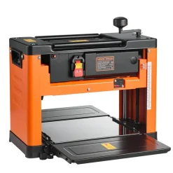 VEVOR Thickness Planer, Three-Blade, 13-Inch Width Worktable Power Benchtop Planer, 2000W 23500 RPM Powerful Motor, Dual Rollers, Over Protection, Single Speed Woodworking, for Hard Soft Wood Material