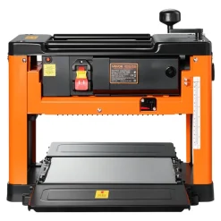VEVOR Thickness Planer, Three-Blade, 13-Inch Width Worktable Power Benchtop Planer, 2000W 23500 RPM Powerful Motor, Dual Rollers, Over Protection, Single Speed Woodworking, for Hard Soft Wood Material