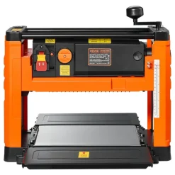 VEVOR Thickness Planer, Two Speed, 13-Inch Width Worktable Power Benchtop Planer, Three-Blade, 2000W 23500 RPM Powerful Motor, Dual Rollers, Over Protection, Woodworking for Hard & Soft Wood Material