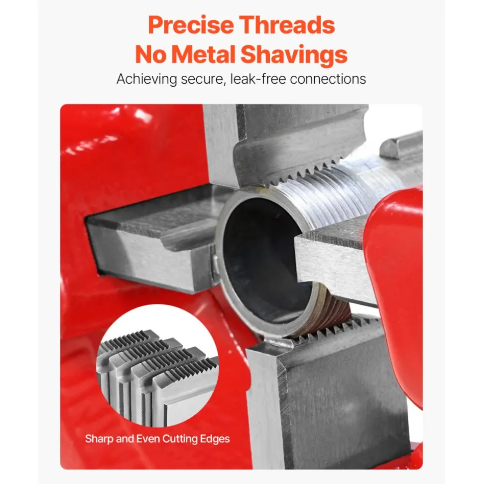 VEVOR Threading Machine Dies, 1/2"-3/4" NPT Pipe Dies(4 Packs), Right-Handed HSS Pipe Threading Dies, Fit VEVOR Split-Type Machines, RIDGID Universal Die Heads 504A, 711, 713, 811A, 815A, 816, 817, 842
