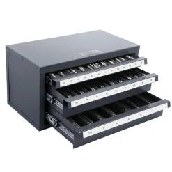 VEVOR Three-Drawer Steel Cabinet for End Mill Organization, Accommodates 1/8