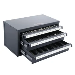 VEVOR Three-Drawer Steel Cabinet for End Mill Organization, Accommodates 1/8
