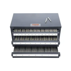 VEVOR Three-Drawer Steel Cabinet for End Mill Organization, Accommodates 1/8