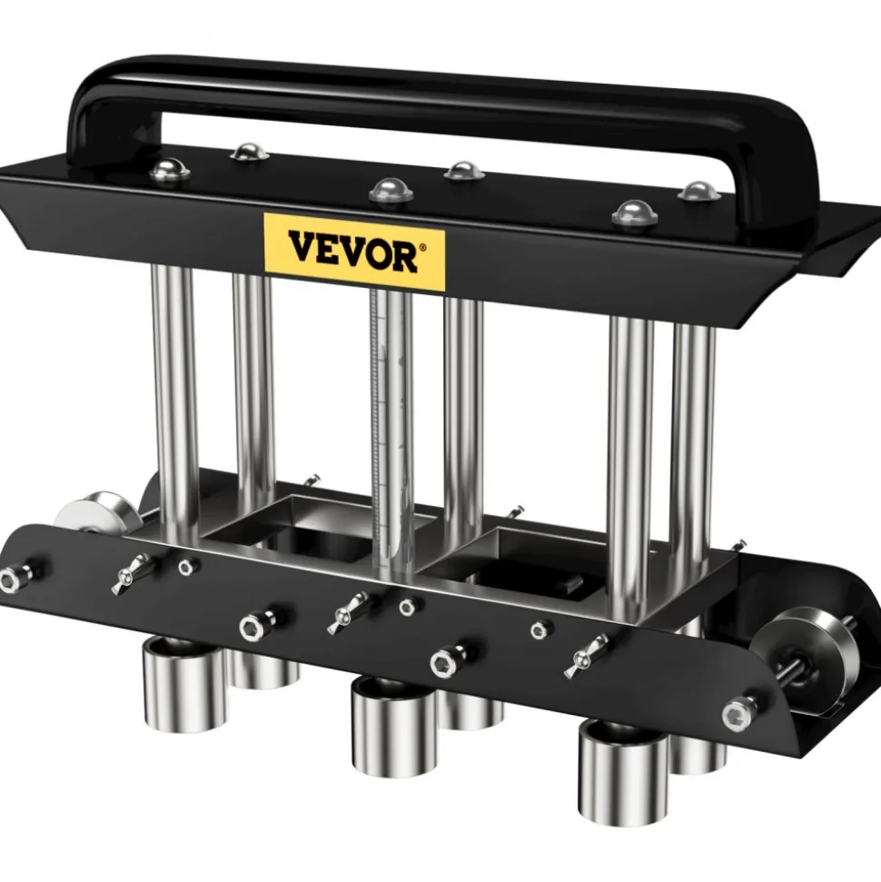 VEVOR Three-Station Edge Roller, Large Radius, 0-90° Bending Angle Sheet Metal Brake, Quickly Adjusts for Making 0.63"-5.7" Bends in 30-19 Gauge Steel, for Clean Crisp Bends in Metal Roofing Materia