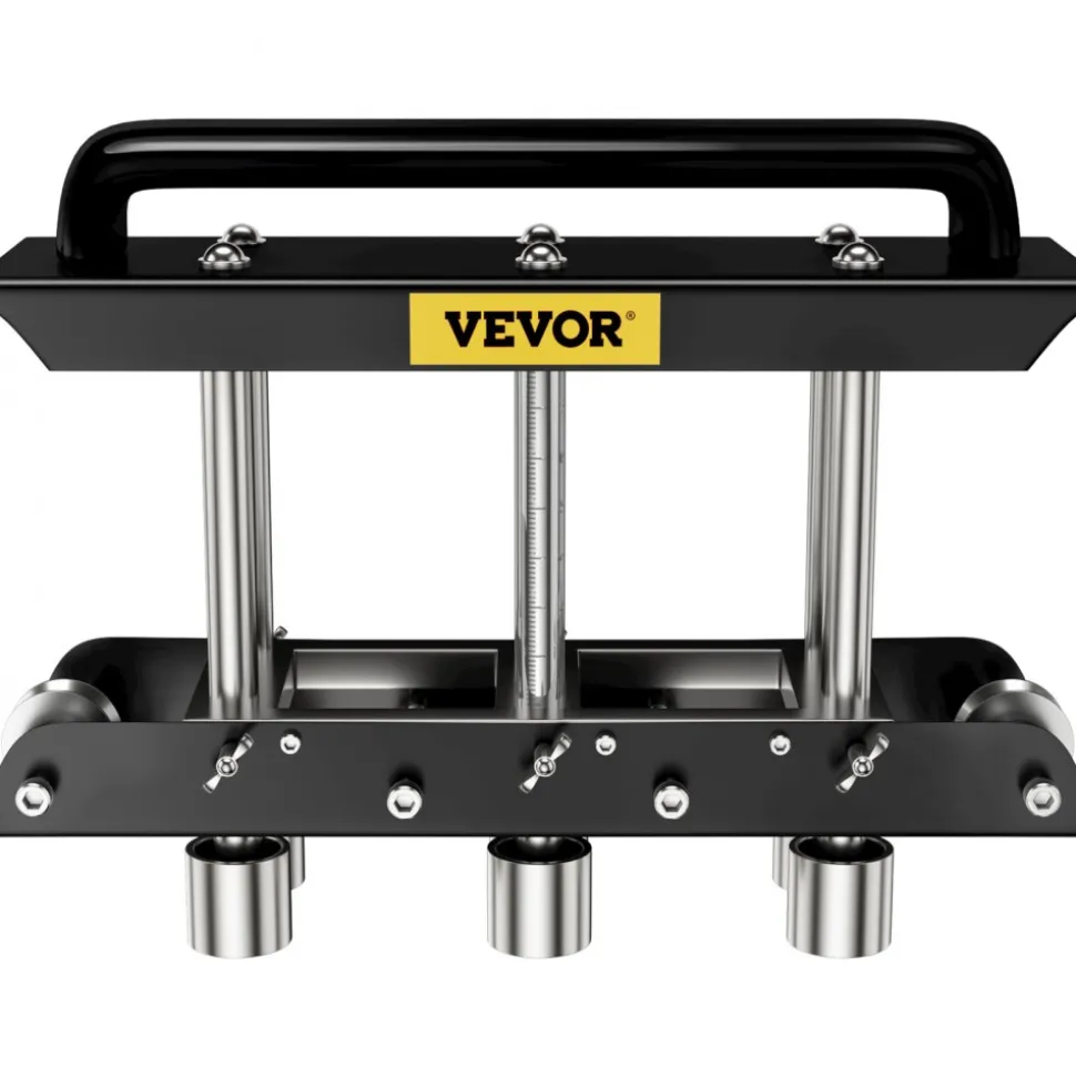 VEVOR Three-Station Edge Roller, Large Radius, 0-90° Bending Angle Sheet Metal Brake, Quickly Adjusts for Making 0.63"-5.7" Bends in 30-19 Gauge Steel, for Clean Crisp Bends in Metal Roofing Materia