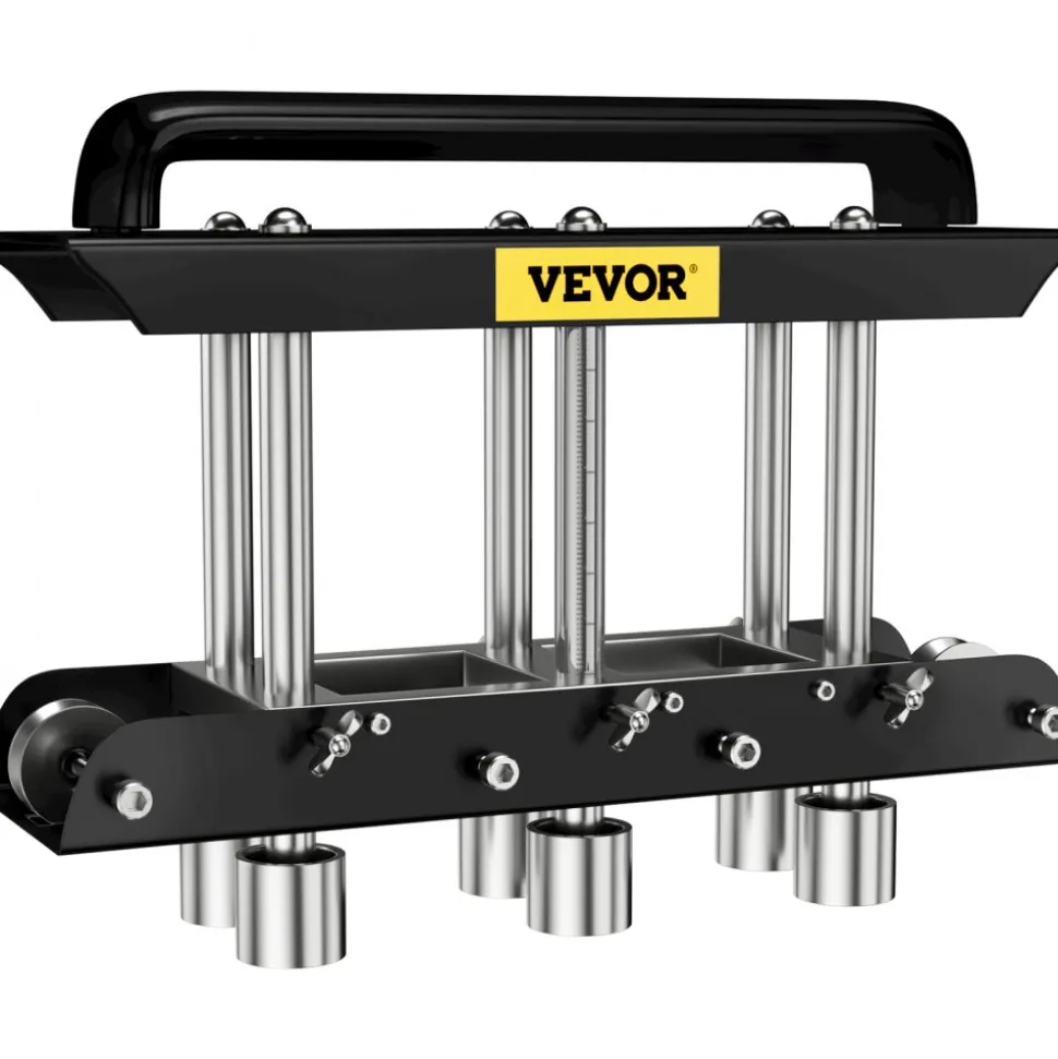 VEVOR Three-Station Edge Roller, Large Radius, 0-90° Bending Angle Sheet Metal Brake, Quickly Adjusts for Making 0.63"-5.7" Bends in 30-19 Gauge Steel, for Clean Crisp Bends in Metal Roofing Materia