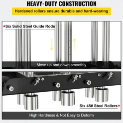 VEVOR Three-Station Edge Roller, Large Radius, 0-90° Bending Angle Sheet Metal Brake, Quickly Adjusts for Making 0.63